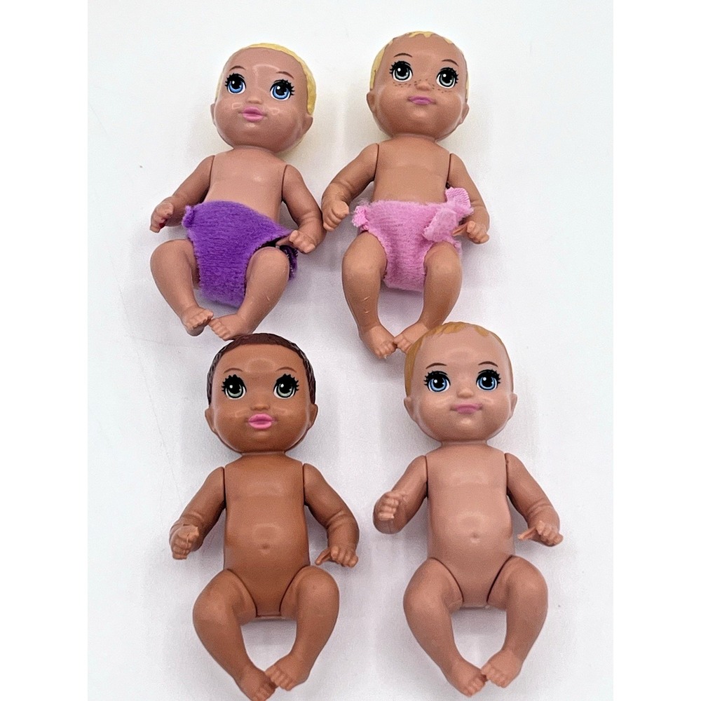 Mattel Barbie Skipper Babysitters Baby doll Boy Girl Lot Of 4